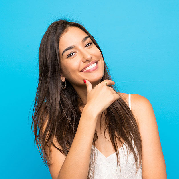 Smiling woman with bright teeth