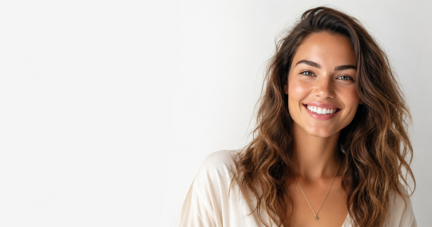 Smiling woman with a bright smile